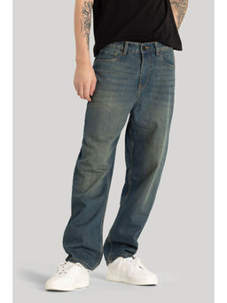 Snitch - Washed Blue Plain Loose Fit Jeans