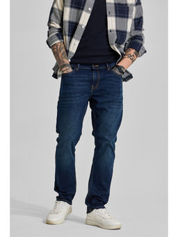 Snitch - Navy Blue Regular Fit Jeans