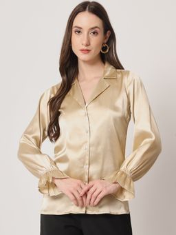 Trend Arrest - Beige Satin Shirt