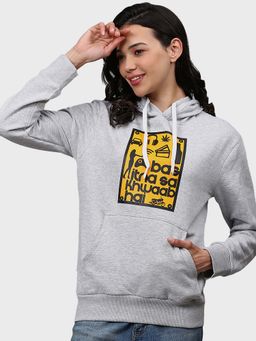 Campus Sutra - Grey Printed Sweatshirt