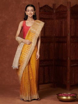 Fabindia - Silk Tussar Printed Sari