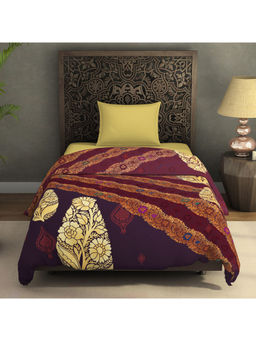 SPACES - Benarsi Polyester Fleece Blanket-Syrah
