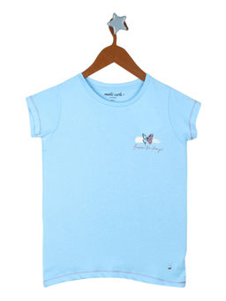Monte Carlo - Girls Sky Print Round Neck T-Shirt