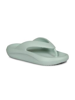 MOZAFIA - Womens Solid Flipflops-Green
