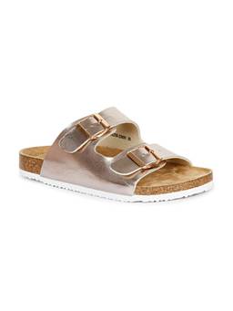 MOZAFIA - Womens Two Strap Sandal-Silver