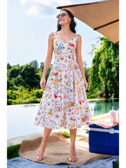 All Eyes On You - Aeoy Positano White Midi Dress