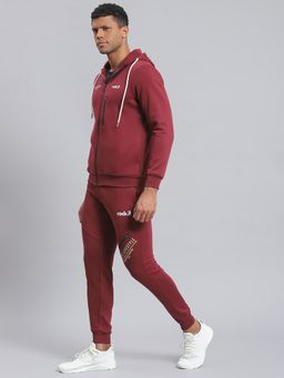 Rock.it - Mens Maroon Regular Fit Full Sleeve Hoodie and Trackpant