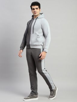 Rock.it - Mens Charcoal Regular Fit Full Sleeve Hoodie and Trackpant