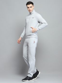 Monte Carlo - Mens Grey Regular Fit Full Sleeve Jacket with Trackpant