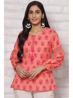 Rangriti - Coral Cotton Flex Short Top