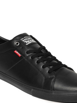 Buy Levi's Black Solid Sneakers Online 