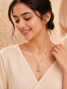 AANURA - Vertical Bar Crystal Pendant Necklace