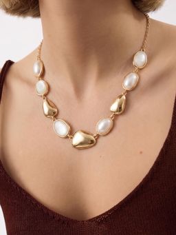 Accessorize London - Women'S Pearl Stone Collar Necklace