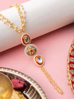 PANASH - Gold Plated Kundan Studded Lumba Gift Set