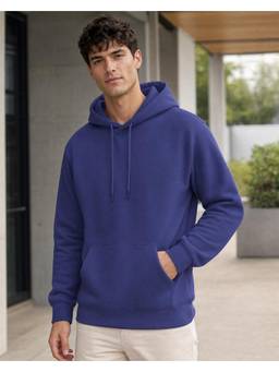 Nobero - Mens Blue Solid Hoodie
