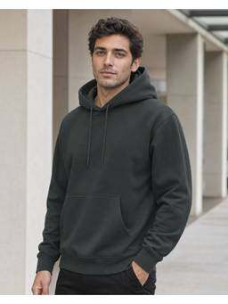 Nobero - Mens Grey Solid Hoodie