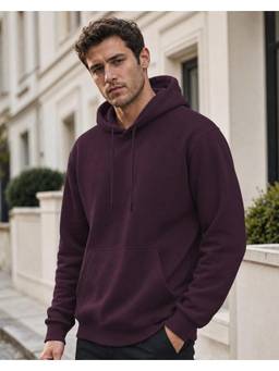 Nobero - Mens Purple Solid Hoodie