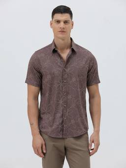 Crocodile - Mens Printed Cotton Casual Wear Shirt