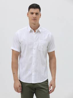 Crocodile - Mens Stripes Cotton Casual Wear Shirt