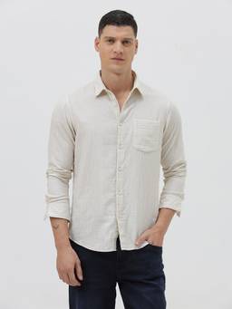 Crocodile - Mens Stripes Cotton Casual Wear Shirt