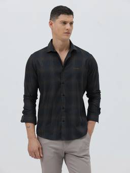 Crocodile - Mens Check Cotton Blend Casual Wear Shirt