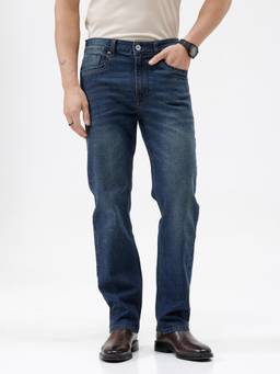 Crocodile - Mens Blue Solid Denim Jeans