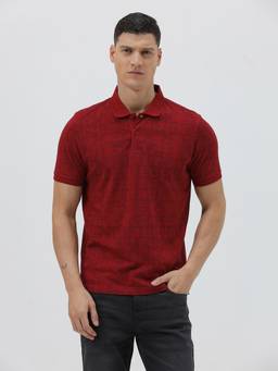 Crocodile - Mens Printed Cotton Casual Wear Polo T-Shirt