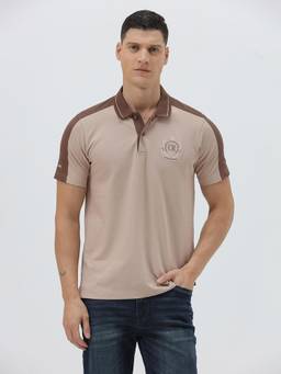 Crocodile - Mens Cut and Sew Cotton Blend Polo T-Shirt
