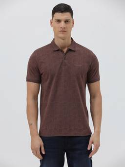 Crocodile - Mens Printed Cotton Casual Wear Polo T-Shirt