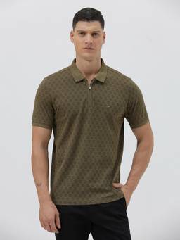 Crocodile - Mens Printed Cotton Casual Wear Polo T-Shirt