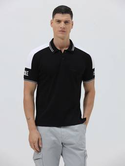 Crocodile - Mens Colorblock Cut and Sew Cotton T-Shirt