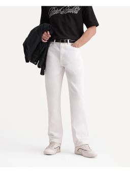 Rare Rabbit - Frost 26 Mens White Solid Cotton Jeans