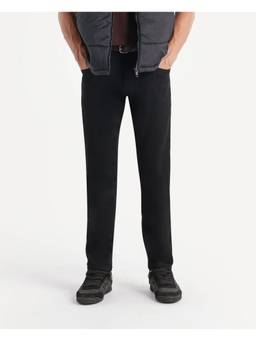 Rare Rabbit - Kuro Mens Hawk Slim Black Solid Cotton Blend Jeans