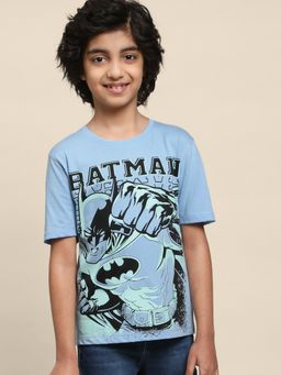 Kidsville - Kids Boys Batman Light Blue Printed T-Shirt