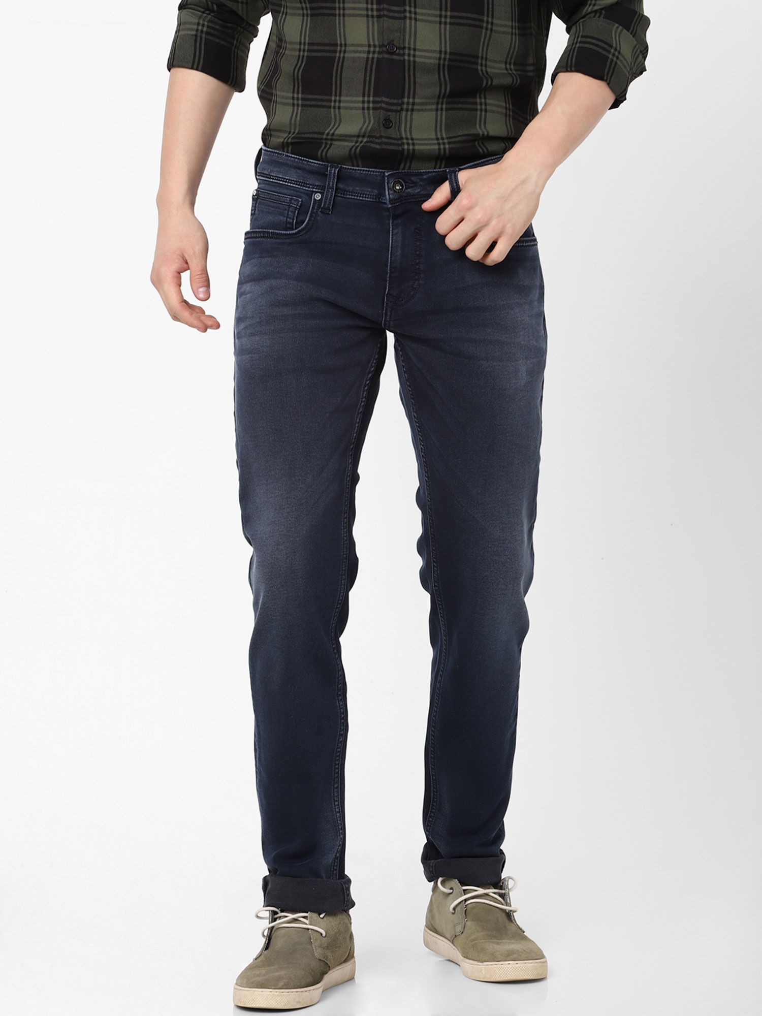 CELIO Dark Blue Slim Fit Jeans Online 