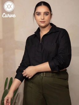 Twenty Dresses by Nykaa Fashion - Curve Black Night time Fairytales Shirt