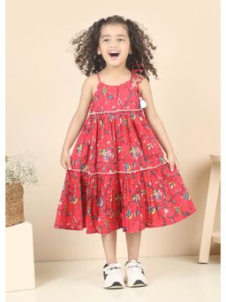 RATAN JAIPUR - Mia Jaal Cotton Dress Girls - Red