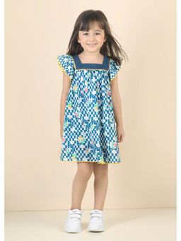 RATAN JAIPUR - Scarlet Cotton Dress - Blue