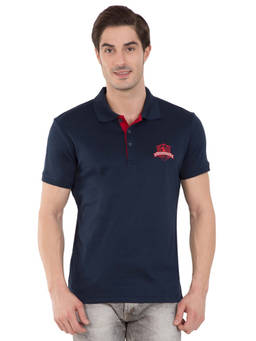 Jockey - 3911 Men's Super Combed Cotton Rich Solid Half Sleeve Polo T-Shirt - Navy