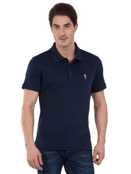 Jockey - Navy Blue Solid Polo T-Shirt