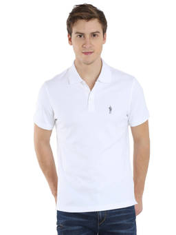 Jockey - White Solid Polo T-Shirt