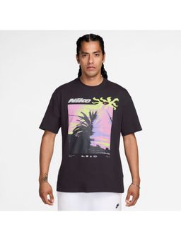 Nike - Black Cotton Graphic T-Shirt