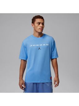 Nike - Blue Cotton Printed T-Shirt