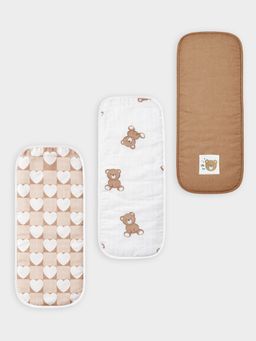 Mi Arcus - Muslin Printed Burp Cloth (0-12 Months) (Pack of 3)
