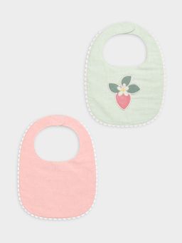 Mi Arcus - 100% Cotton Patch Work Floral Design Bibs (6-24 Months) (Pack of 2)