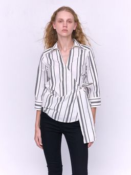 Cover Story - Grady Pale Pink Poplin Wrap Shirt