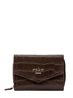 Eske - Ellet Zip Around Wallet, Croco Brown