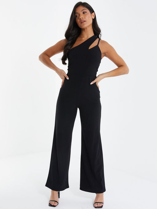 Buy Quiz Clothing One Shoulder Palazzo Jumpsuit Online