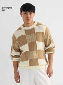 The Souled Store - Snow Drift Men Oversized Pullover Sweater
