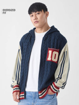 The Souled Store - Hooded Vista Men Oversized Pullover Jacket